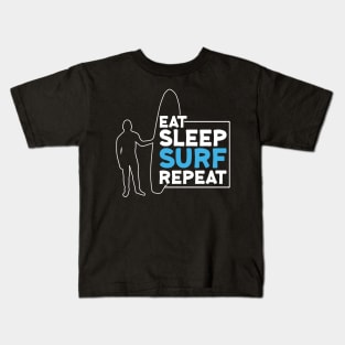 Surfer: Eat, Sleep, Surf, Repeat Kids T-Shirt